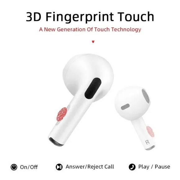 Pro4 TWS Bluetooth Earphone 9D Stereo Wireless Headphone In-Ear HiFi Earbud - Picture 5 of 7